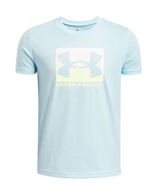 Polera manga corta Under Armour boxed sports azul para niños