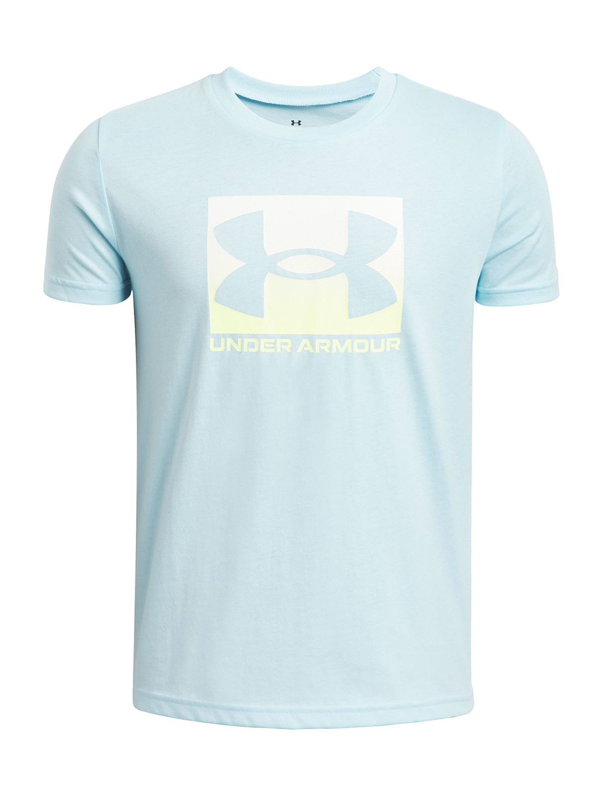 Polera manga corta UA boxed sports azul para niños