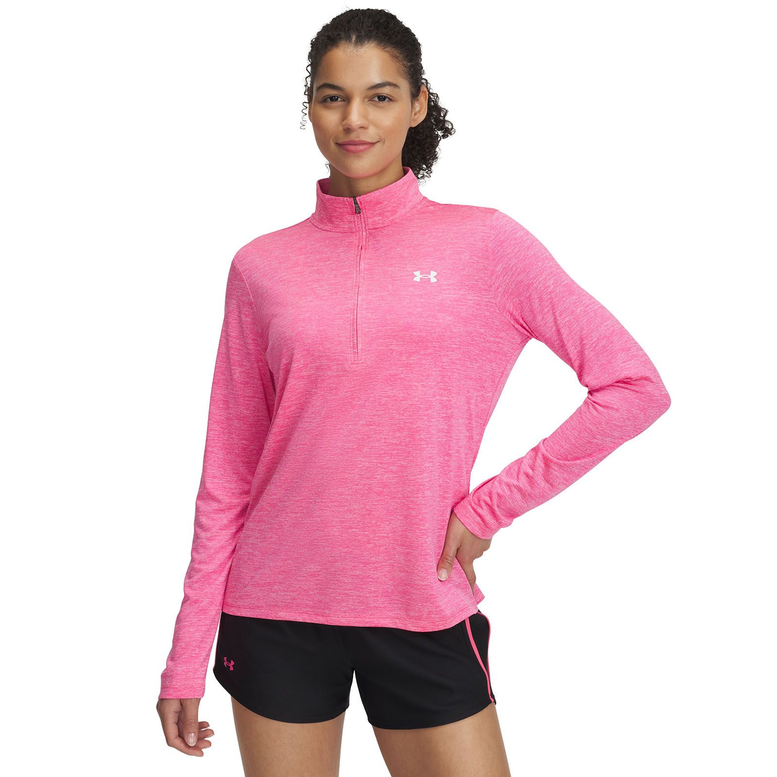 Polerón mujer Under Armour tech twist ½ cierre rosado