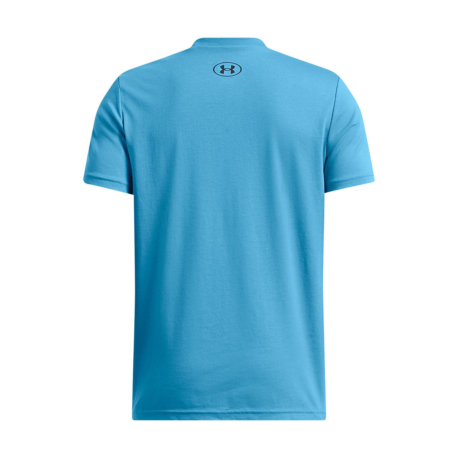 Polera manga corta Under Armour varsity azul para niño