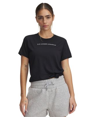 Polera manga corta Under Armour tech pth gráfica negro para mujer
