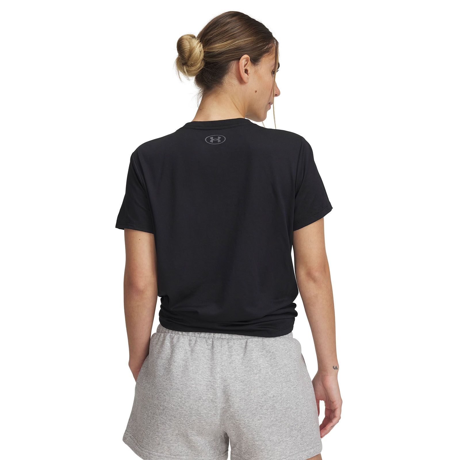 Polera manga corta Under Armour tech pth gráfica negro para mujer
