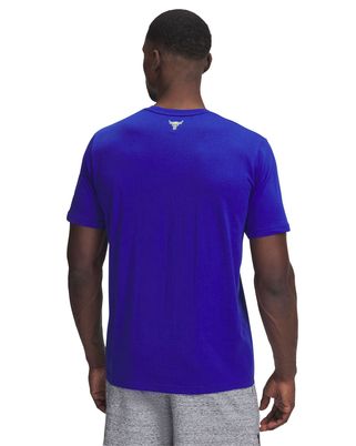 Polera manga corta Project Rock iron 7 azul para hombre Under Armour