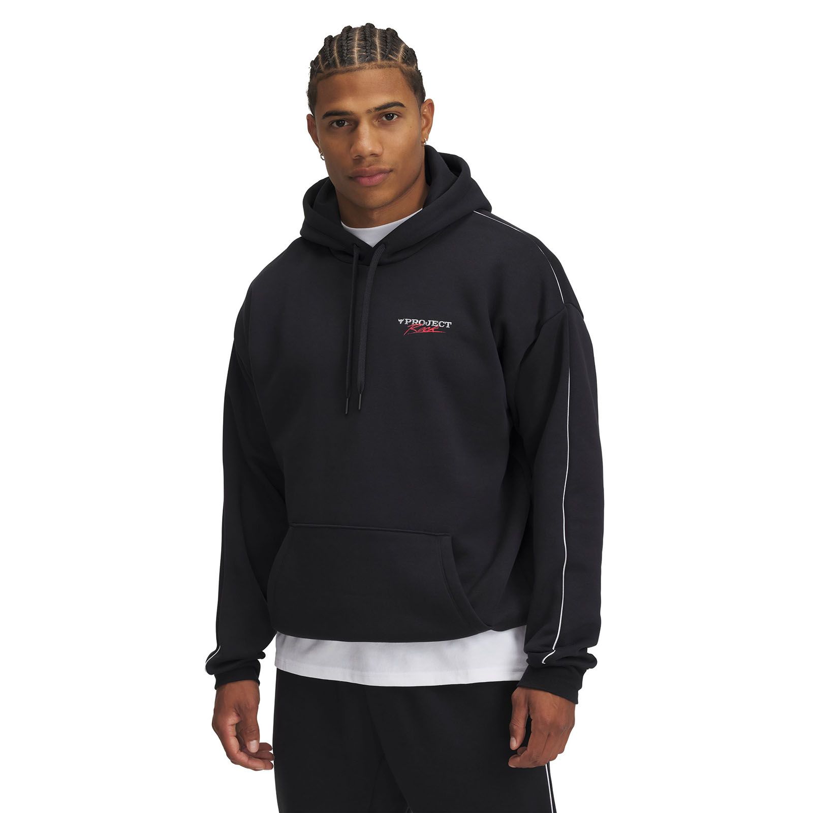 Polerón Project Rock Icon fleece negro para hombre Under Armour