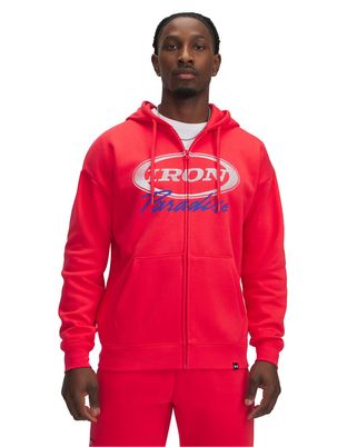 Polerón Project Rock Icon fleece con cierre rojo para hombre Under Armour