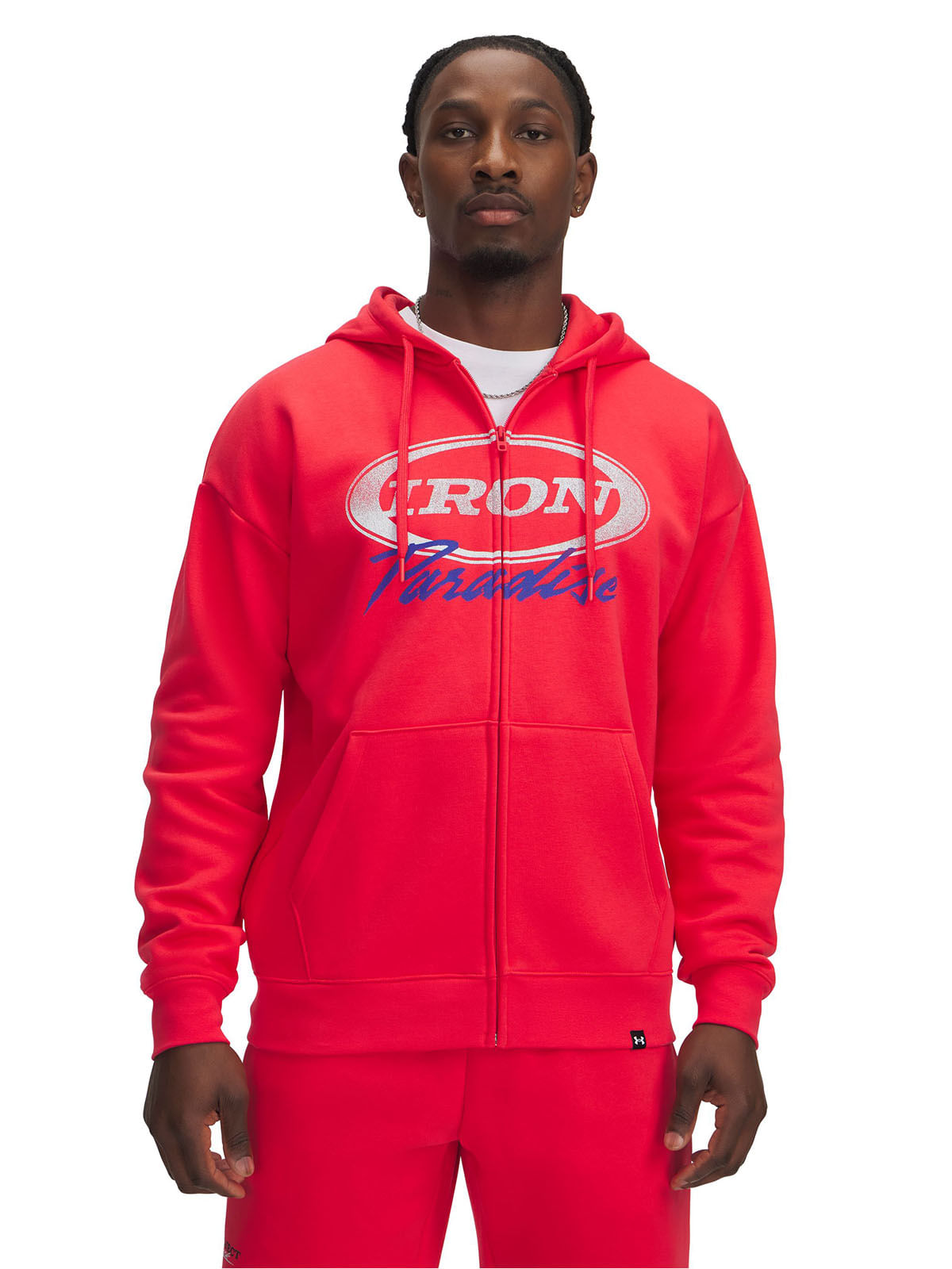 Polerón Project Rock Icon fleece con cierre rojo para hombre