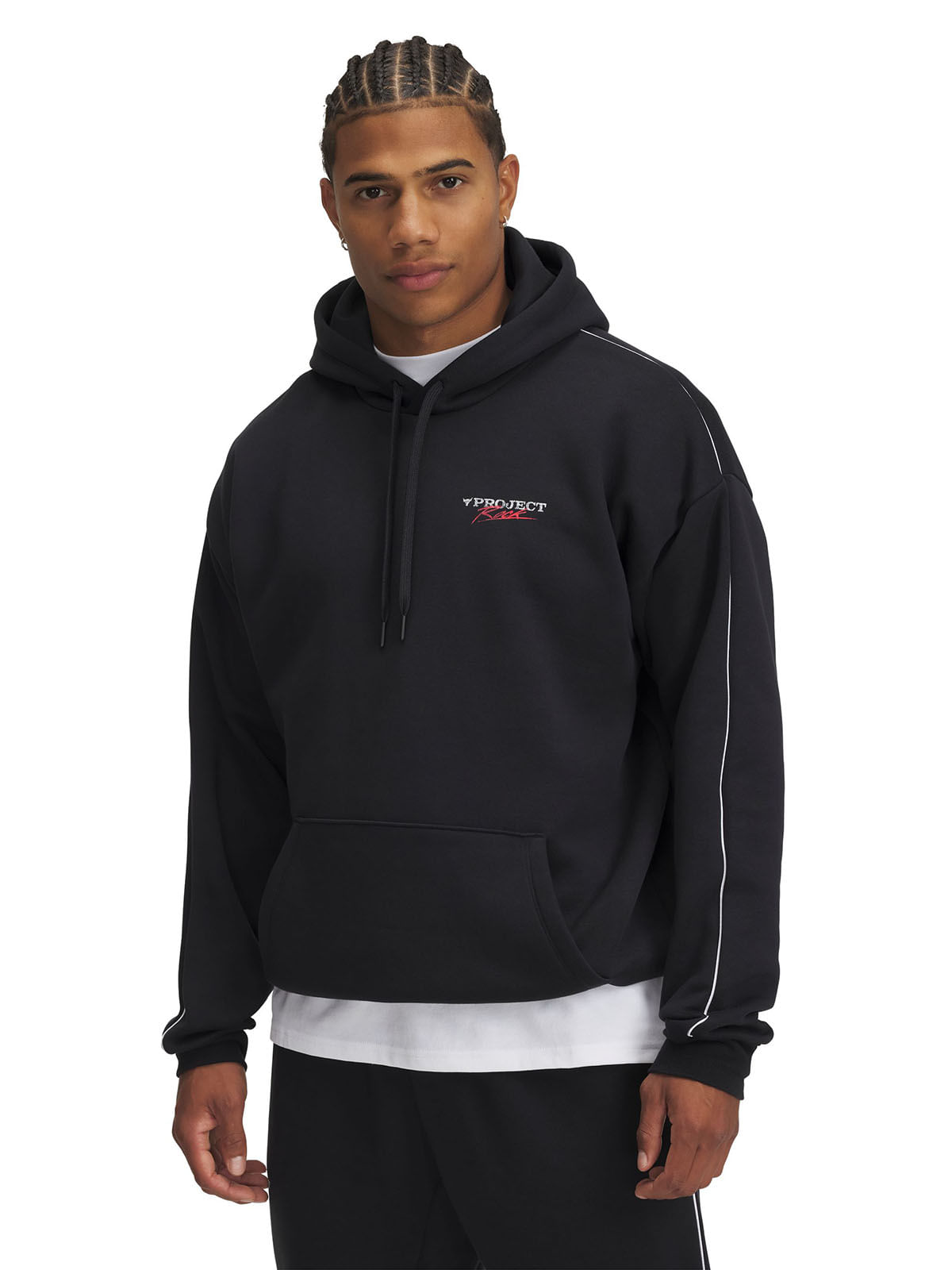 Polerón Project Rock Icon fleece negro para hombre