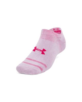 Calcetines unisex Under Armour essential 3-pack no-show morado