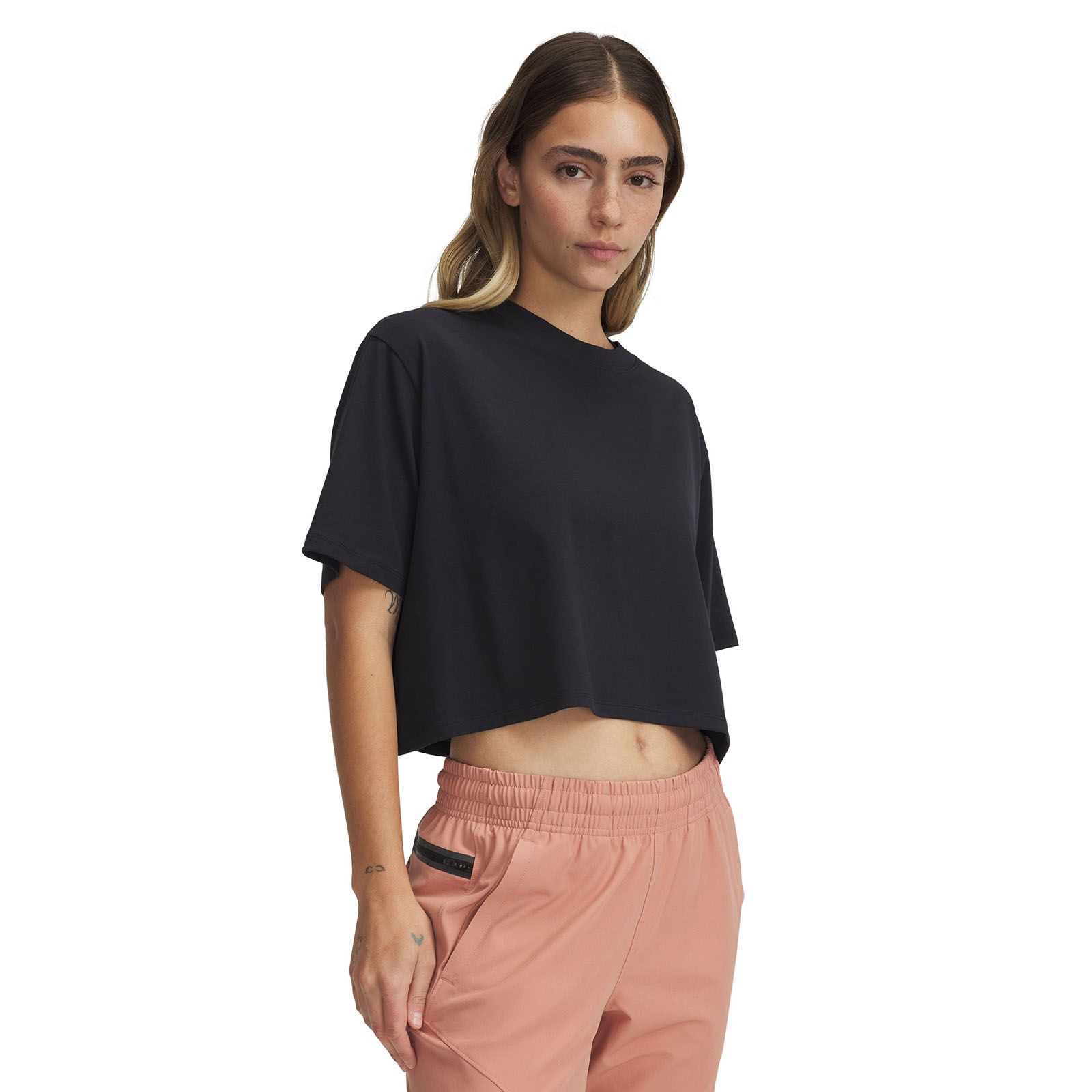 Polera manga corta Under Armour Rival negro para mujer