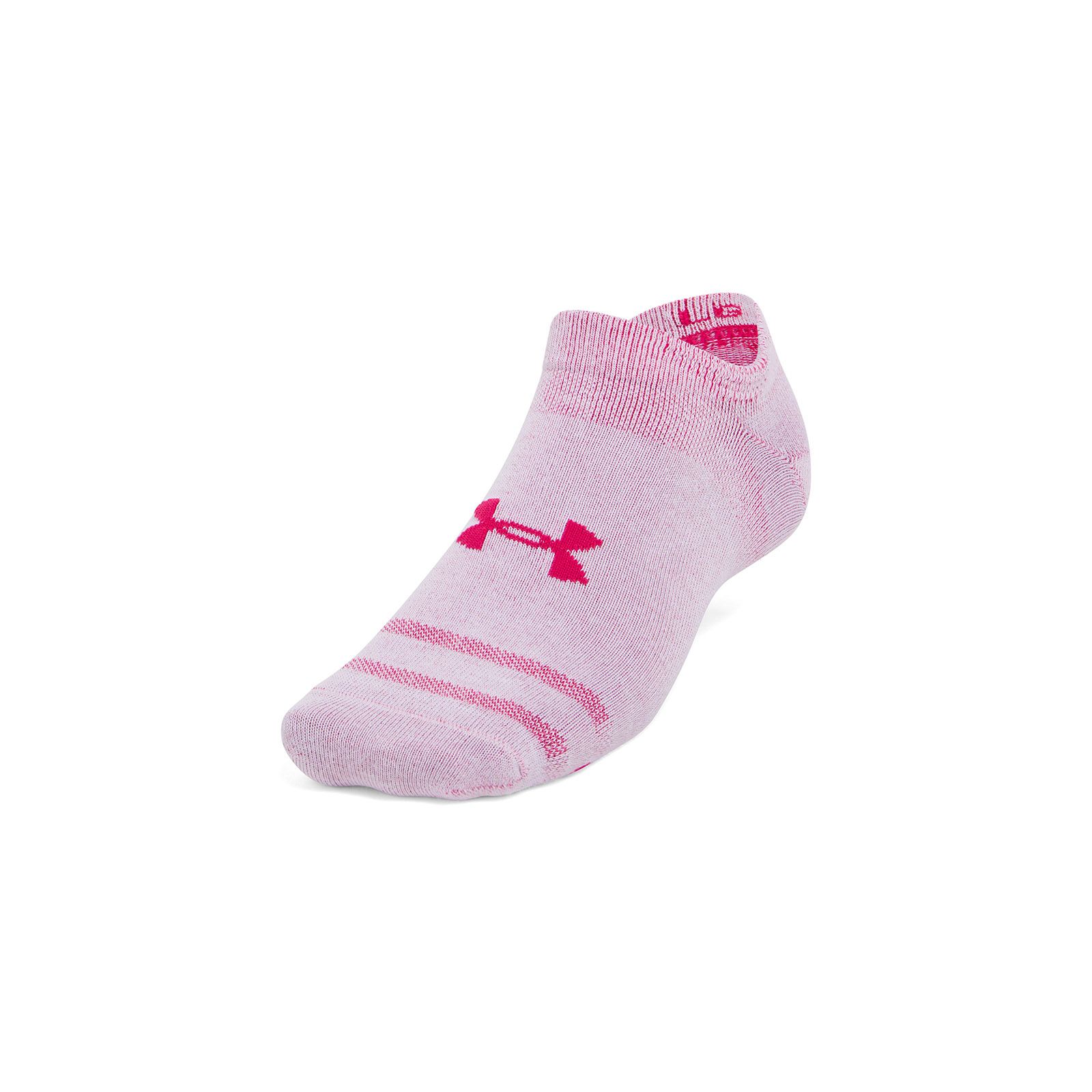 Calcetines unisex Under Armour essential 3-pack no-show morado