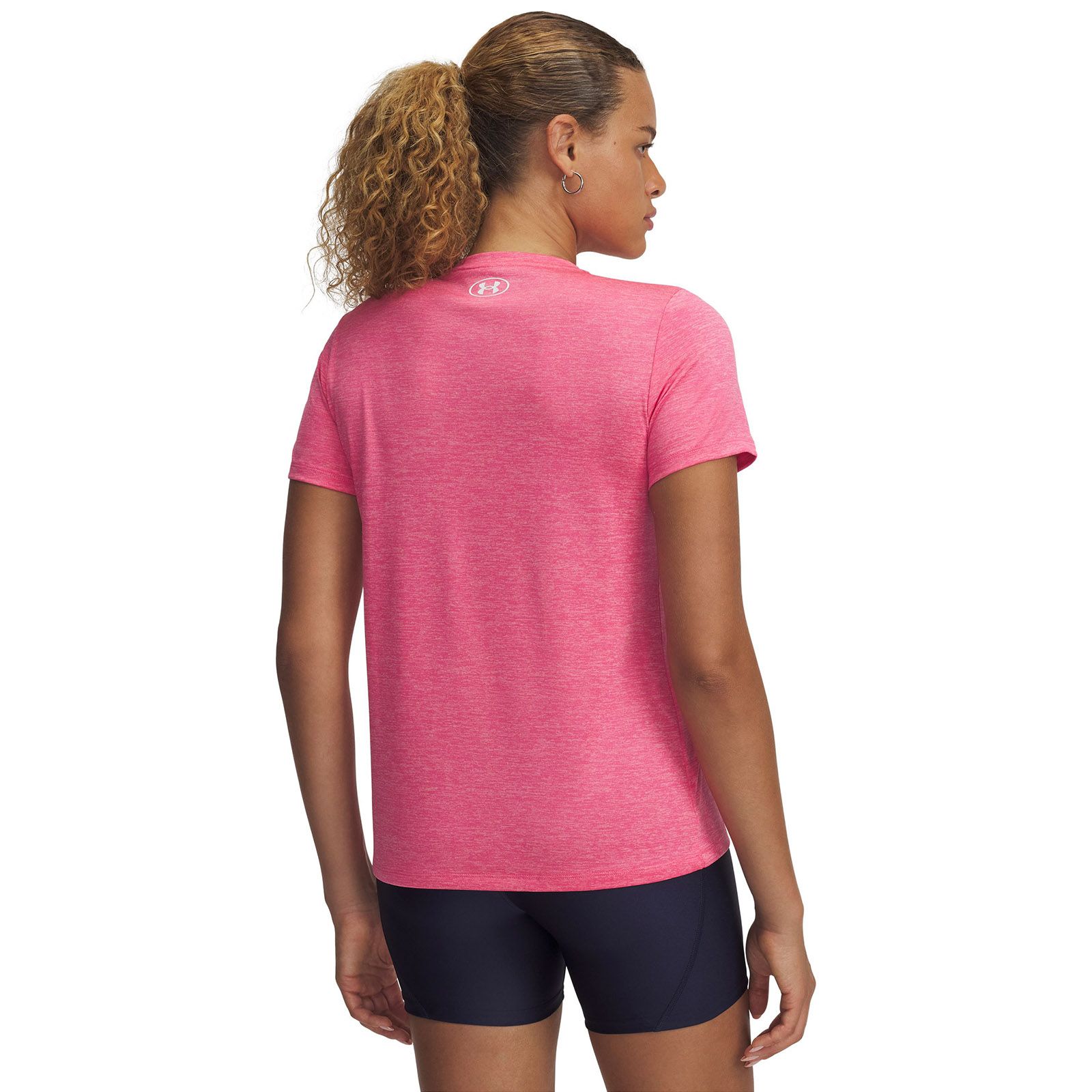 Polera manga corta Under Armour tech twist rosado para mujer