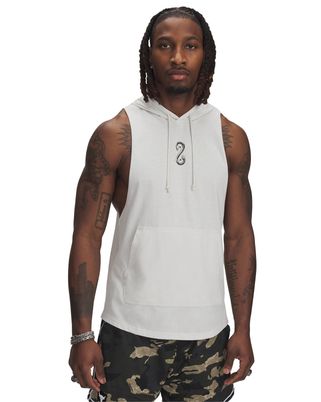Polera sin mangas Project Rock snake blanco para hombre Under Armour