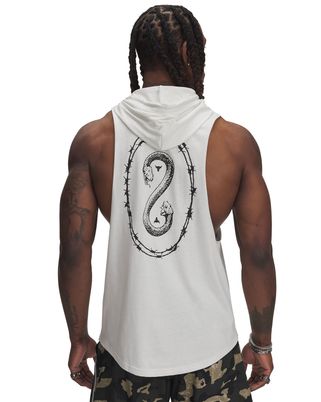 Polera sin mangas Project Rock snake blanco para hombre Under Armour