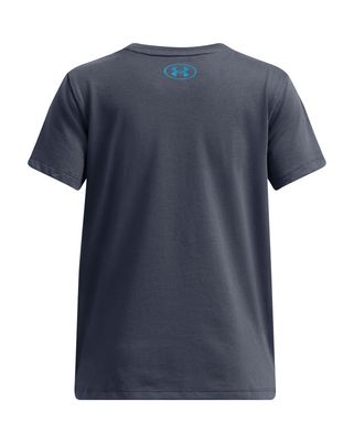 Polera manga corta Under Armour energy puff gris para niña