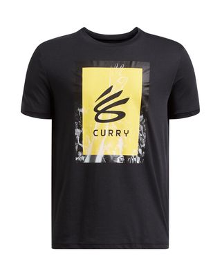 Polera manga corta Curry Trend negro para niños Under Armour