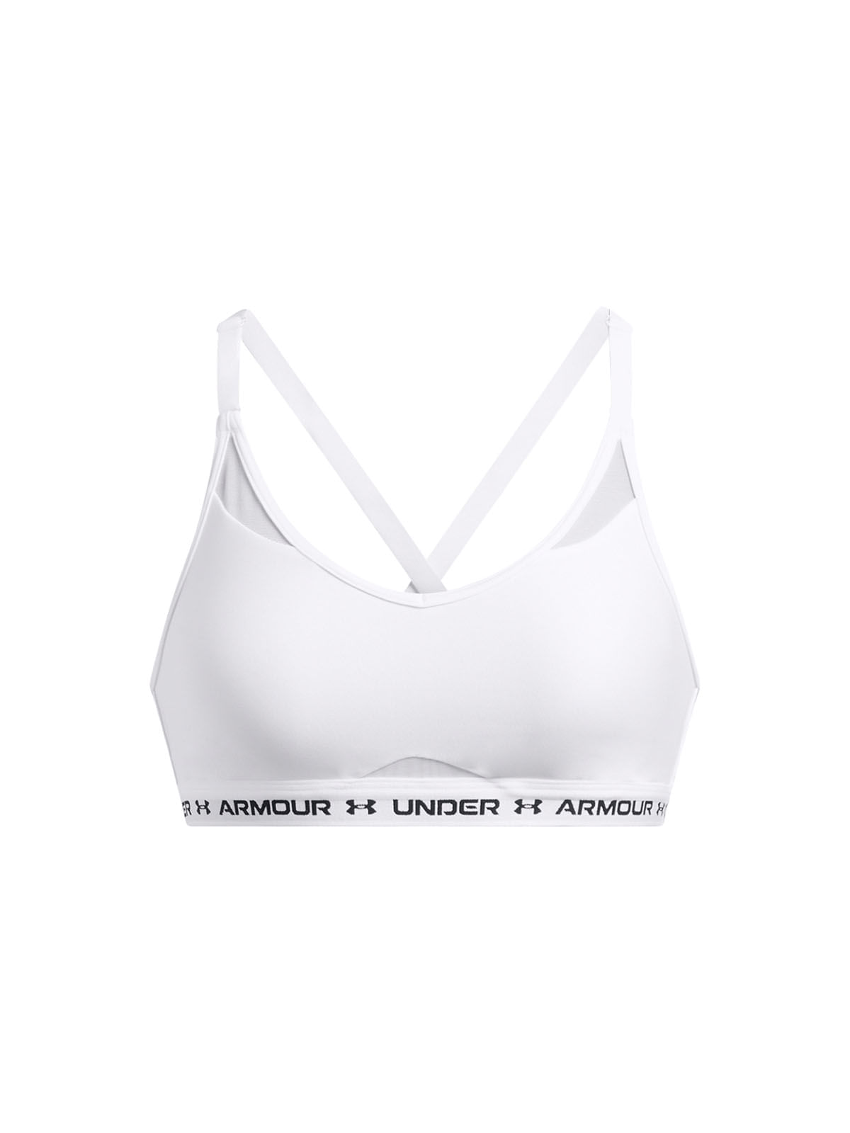 Sostén deportivo UA crossback low blanco para mujer