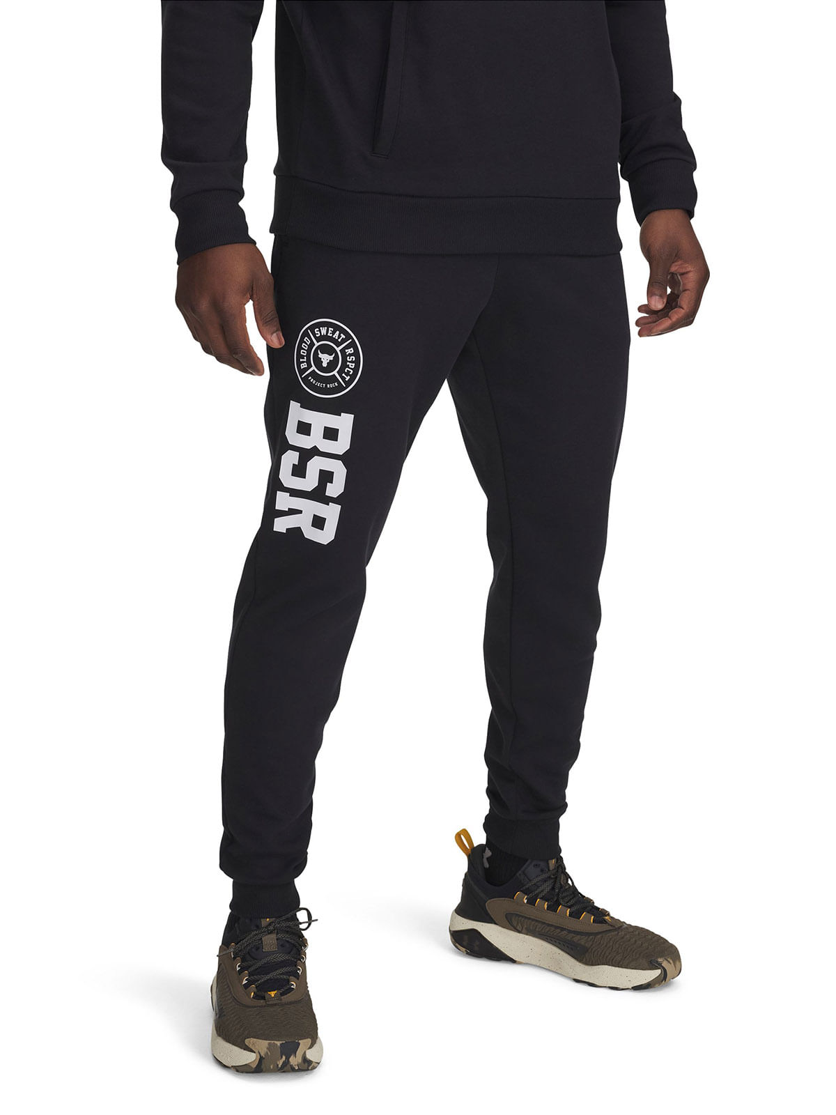 Jogger Project Rock Rival fleece negro para hombre
