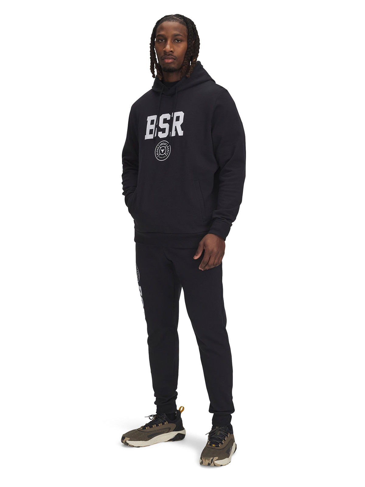 Jogger Project Rock Rival fleece negro para hombre