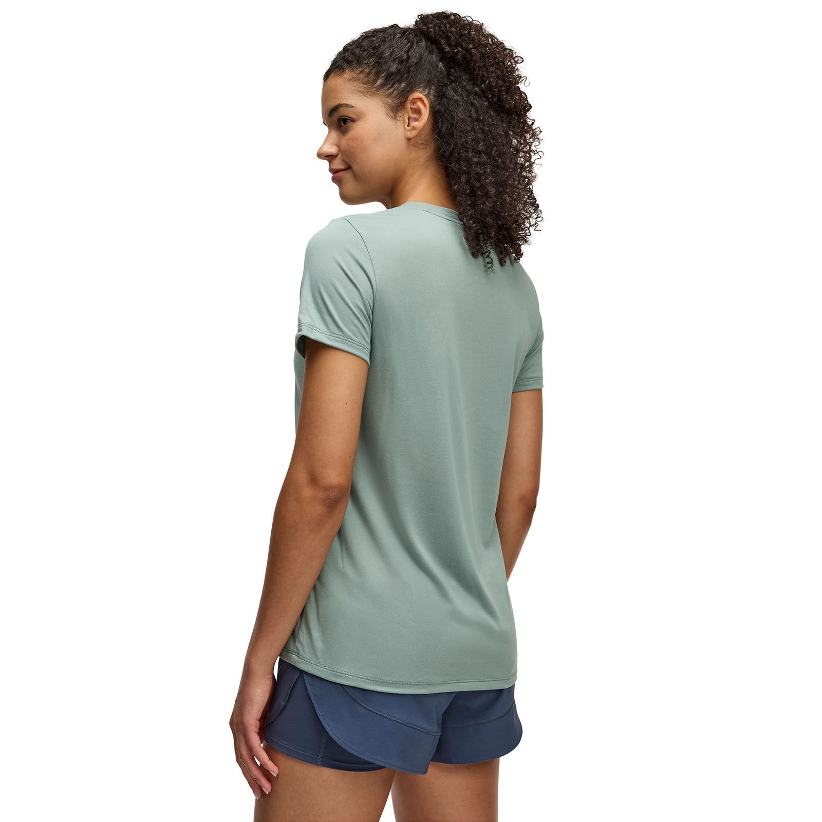 Polera manga corta Under Armour tech pth verde para mujer