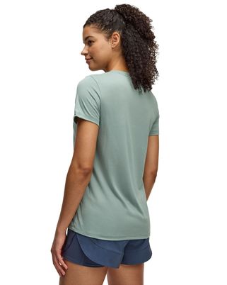 Polera manga corta Under Armour tech pth verde para mujer