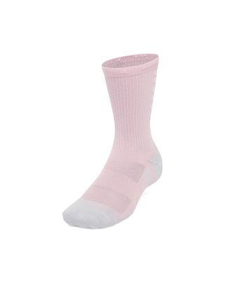 Calcetín unisex Under Armour performance tech pack de 3 rosado crew