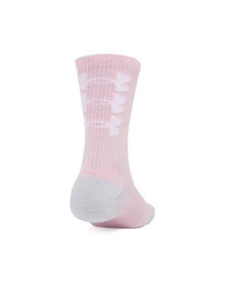 Calcetín unisex Under Armour performance tech pack de 3 rosado crew