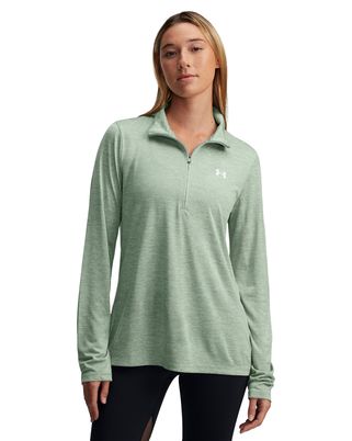 Polerón mujer Under Armour tech twist ½ cierre verde