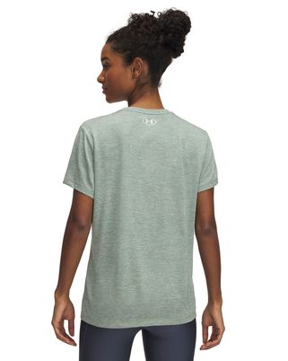 Polera manga corta Under Armour tech twist verde para mujer