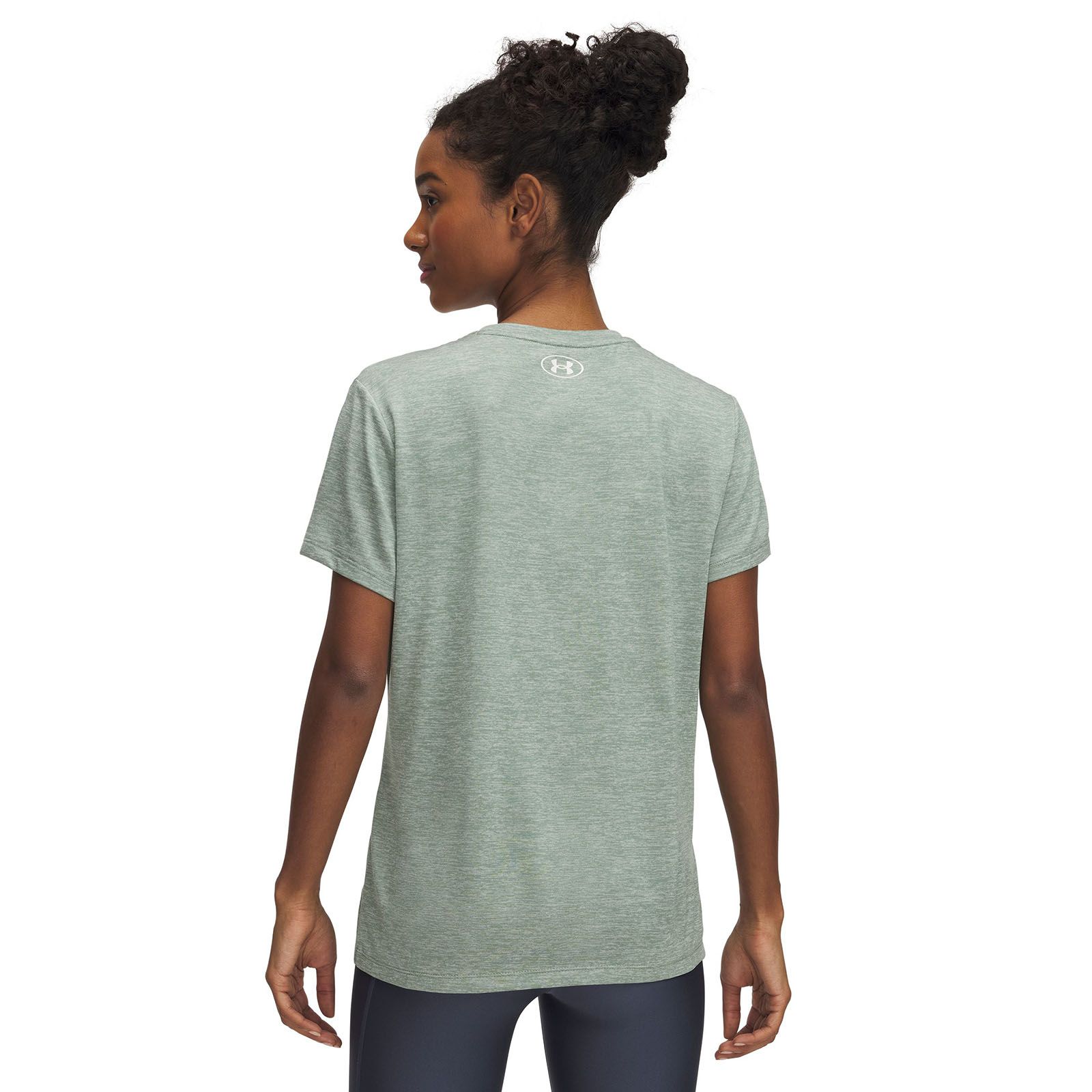 Polera manga corta Under Armour tech twist verde para mujer