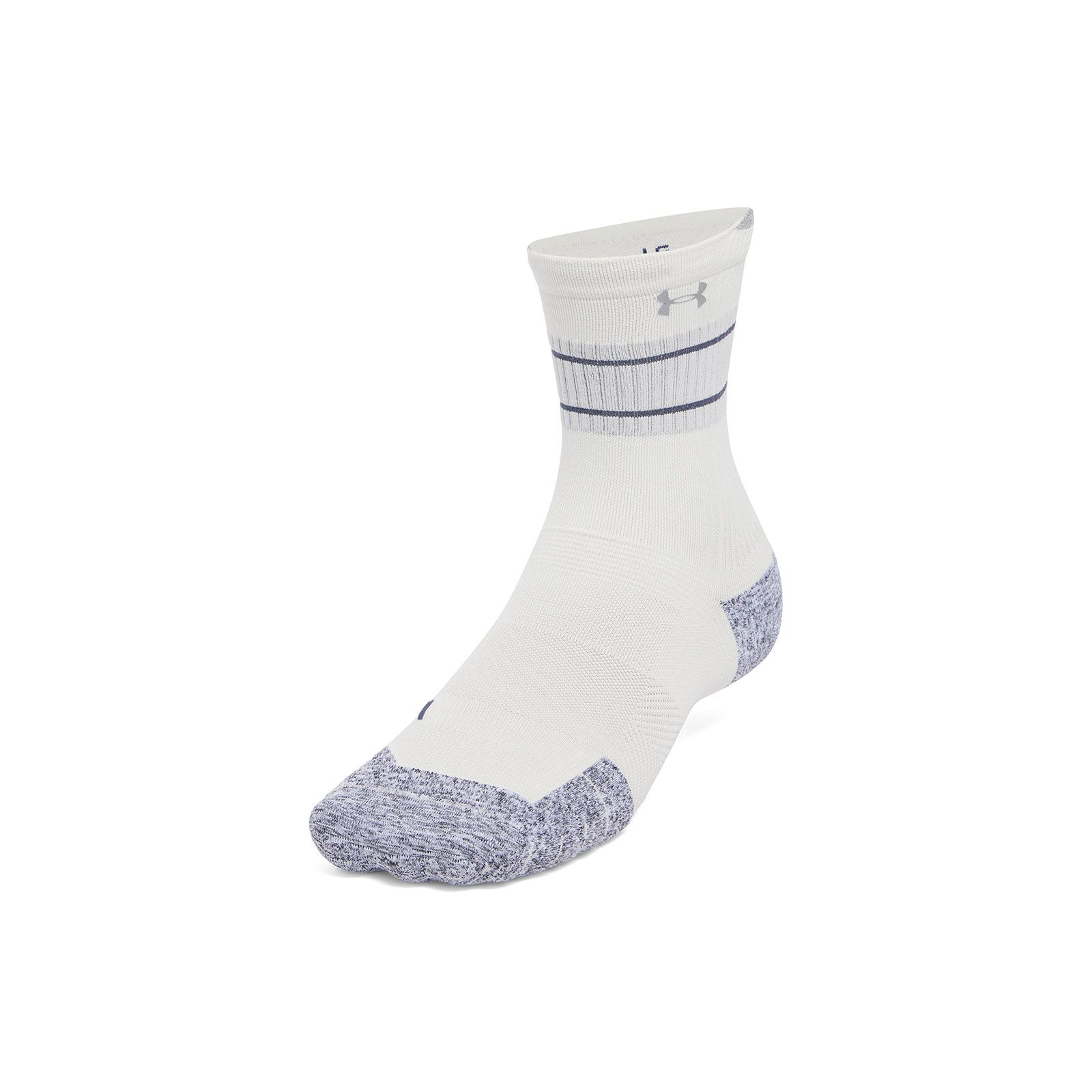 Calcetín unisex Under Armour armourdry¿ run cushion mid blanco