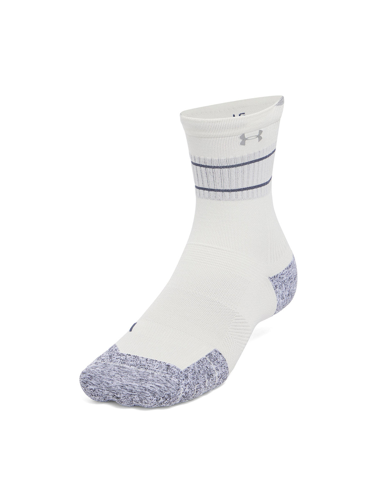 Calcetín unisex UA armourdry¿ run cushion mid blanco