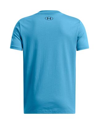 Polera manga corta Under Armour hoops net azul para niños