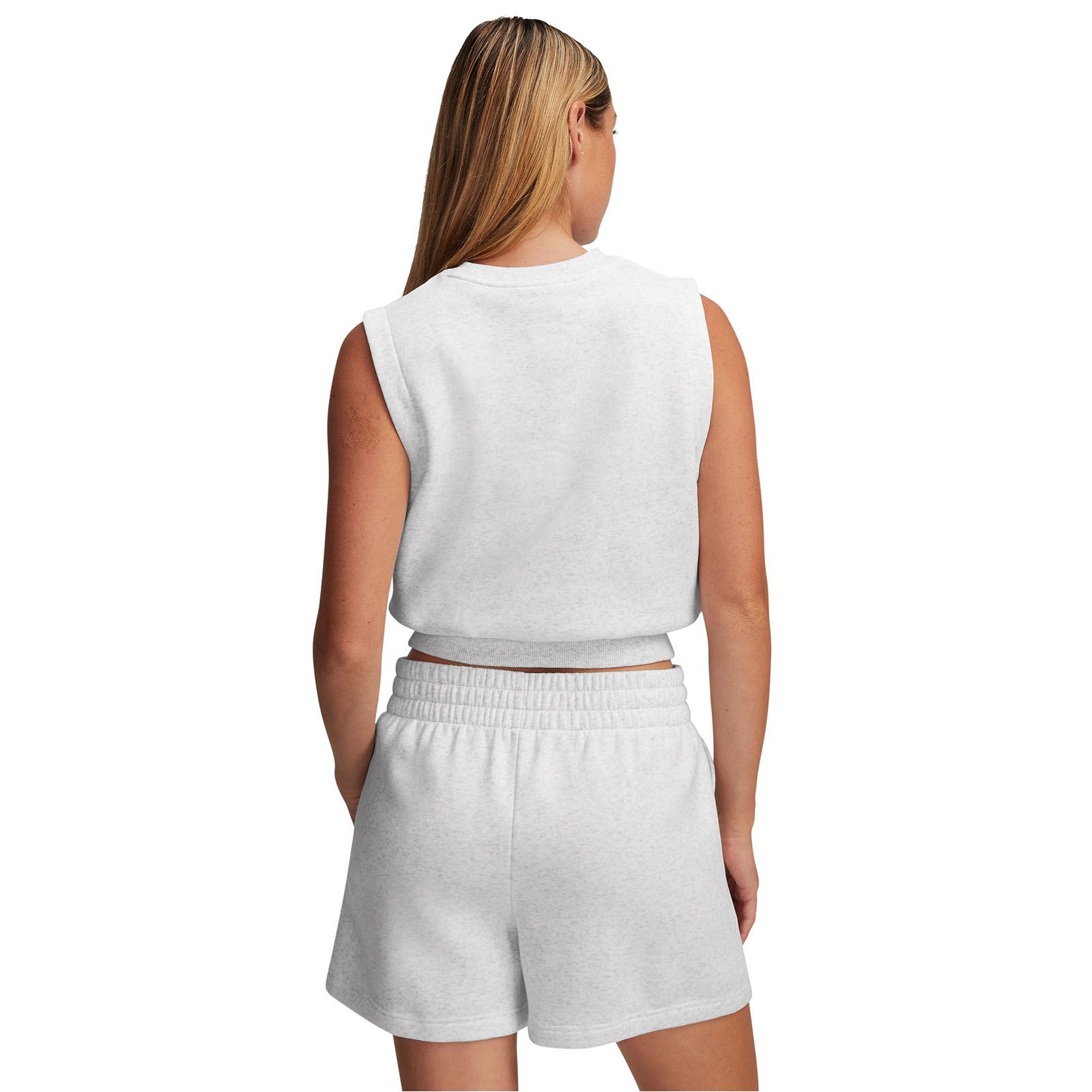 Polerón sin mangas Under Armour Rival fleece gris para mujer