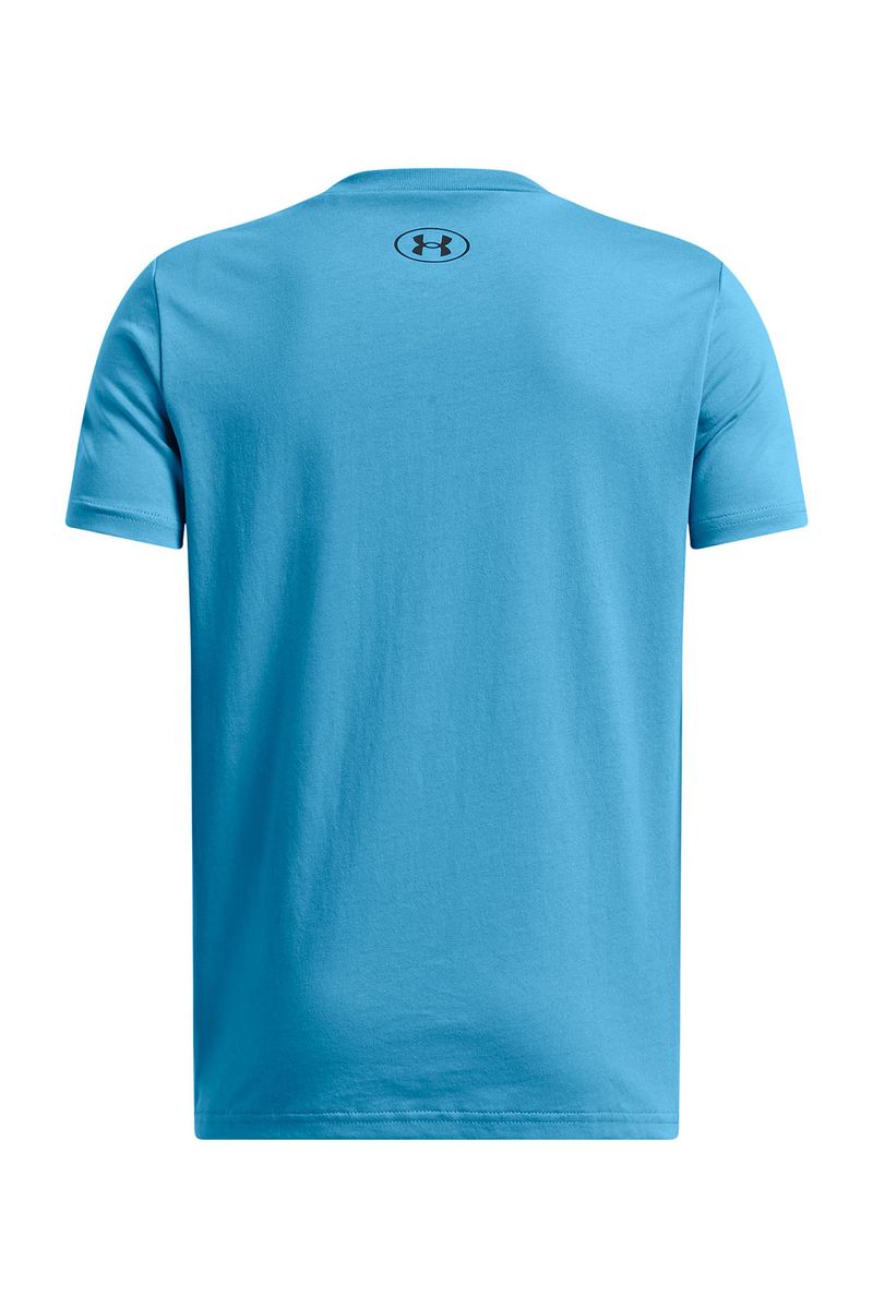 Polera-manga-corta-UA-hoops-net-azul-para-niños
