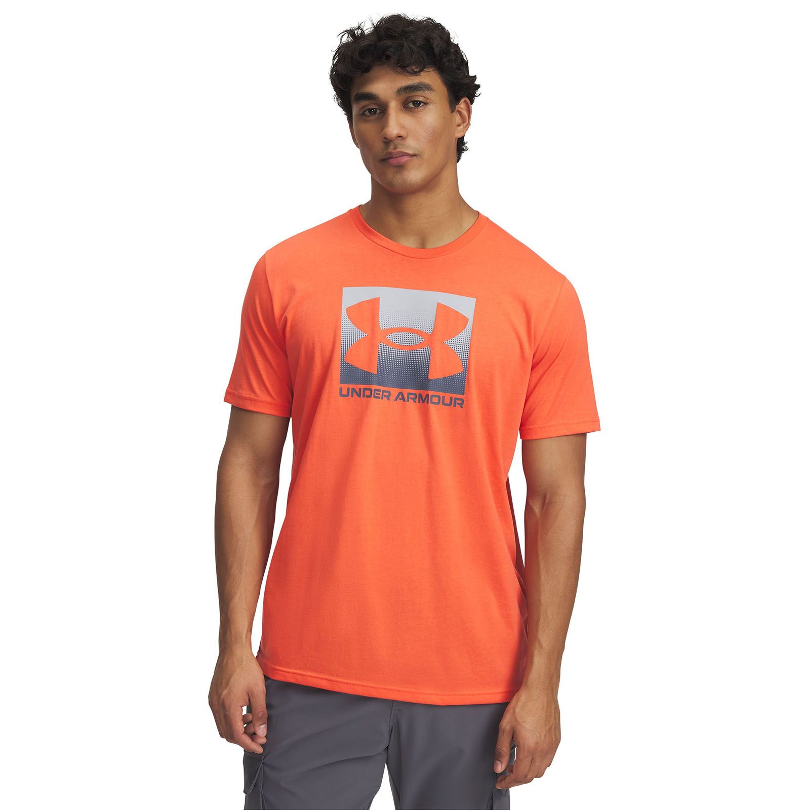 Polera manga corta Under Armour boxed sports naranjo para hombre