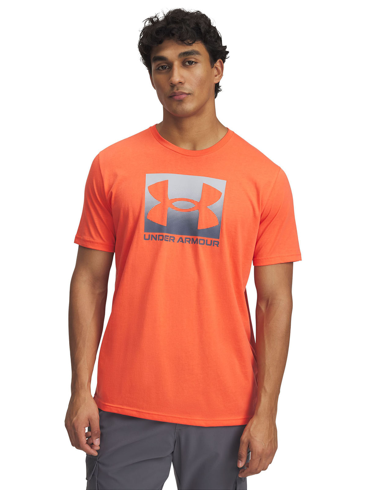 Polera manga corta UA boxed sports naranjo para hombre