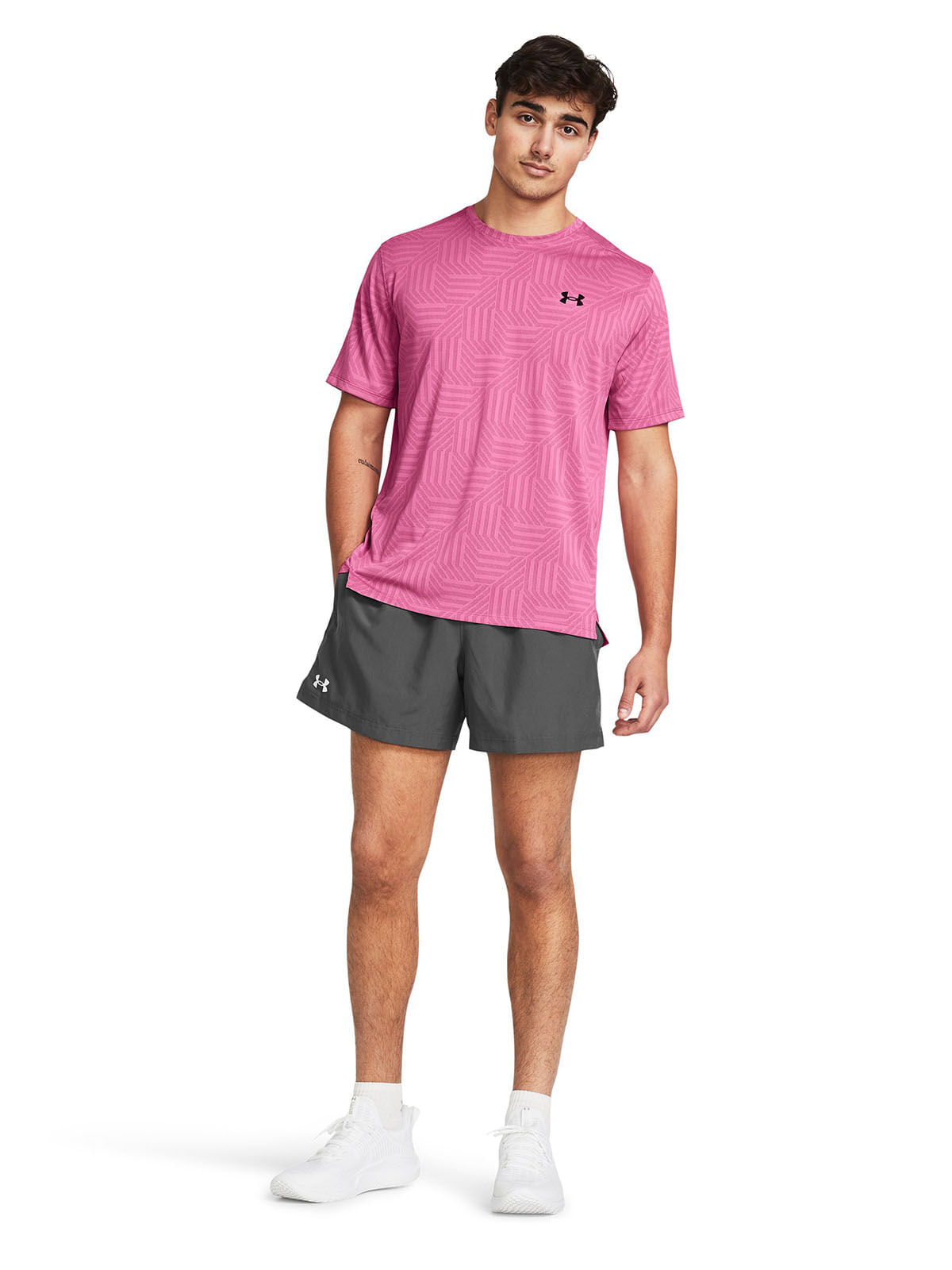 Shorts UA tech woven gris para hombre