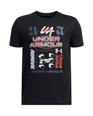 Polera manga corta Under Armour negro para niños
