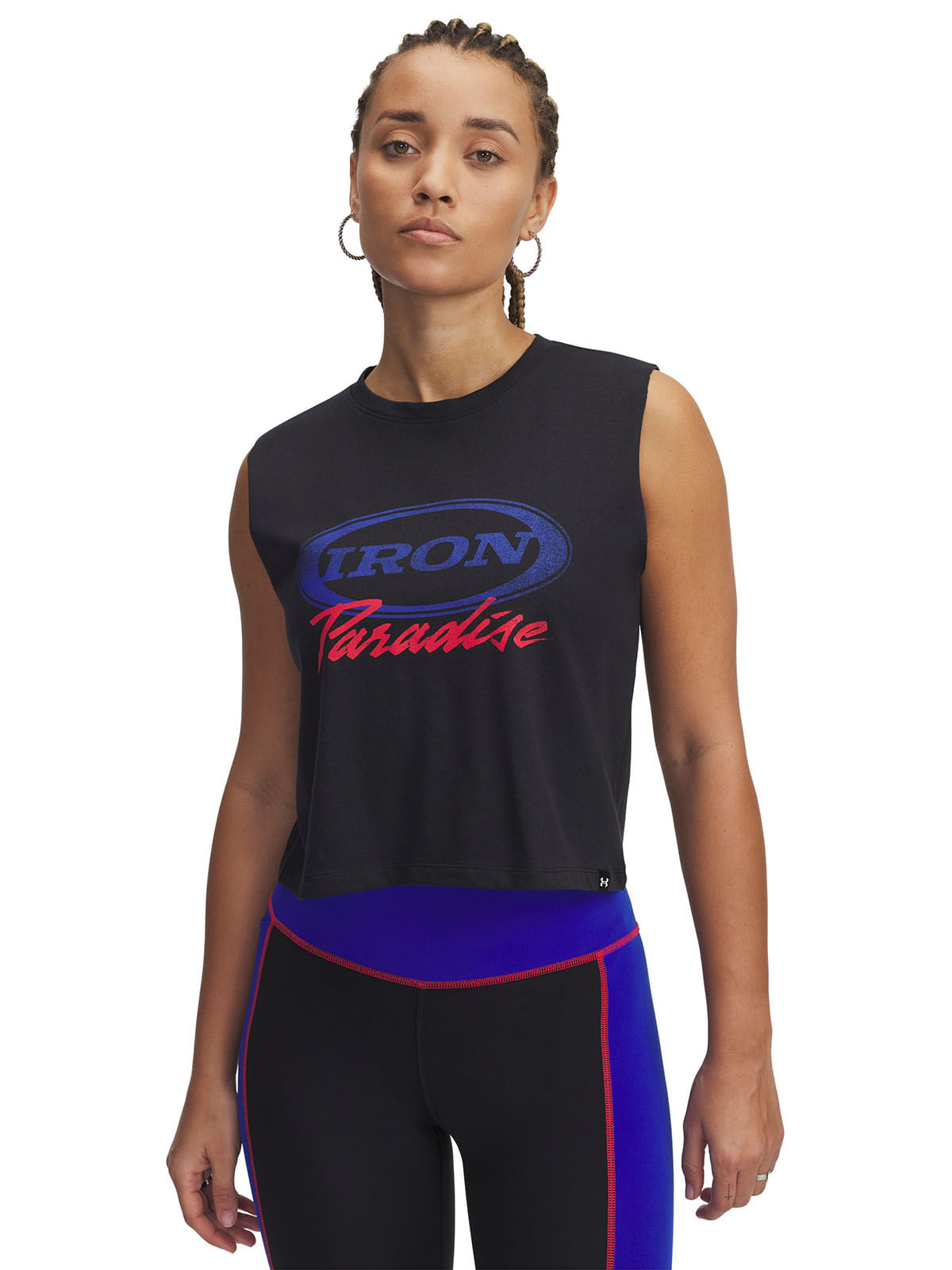 Polera sin mangas Project Rock negro para mujer