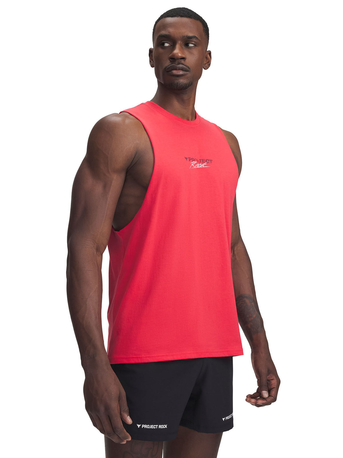 Polera sin mangas Project Rock rojo para hombres