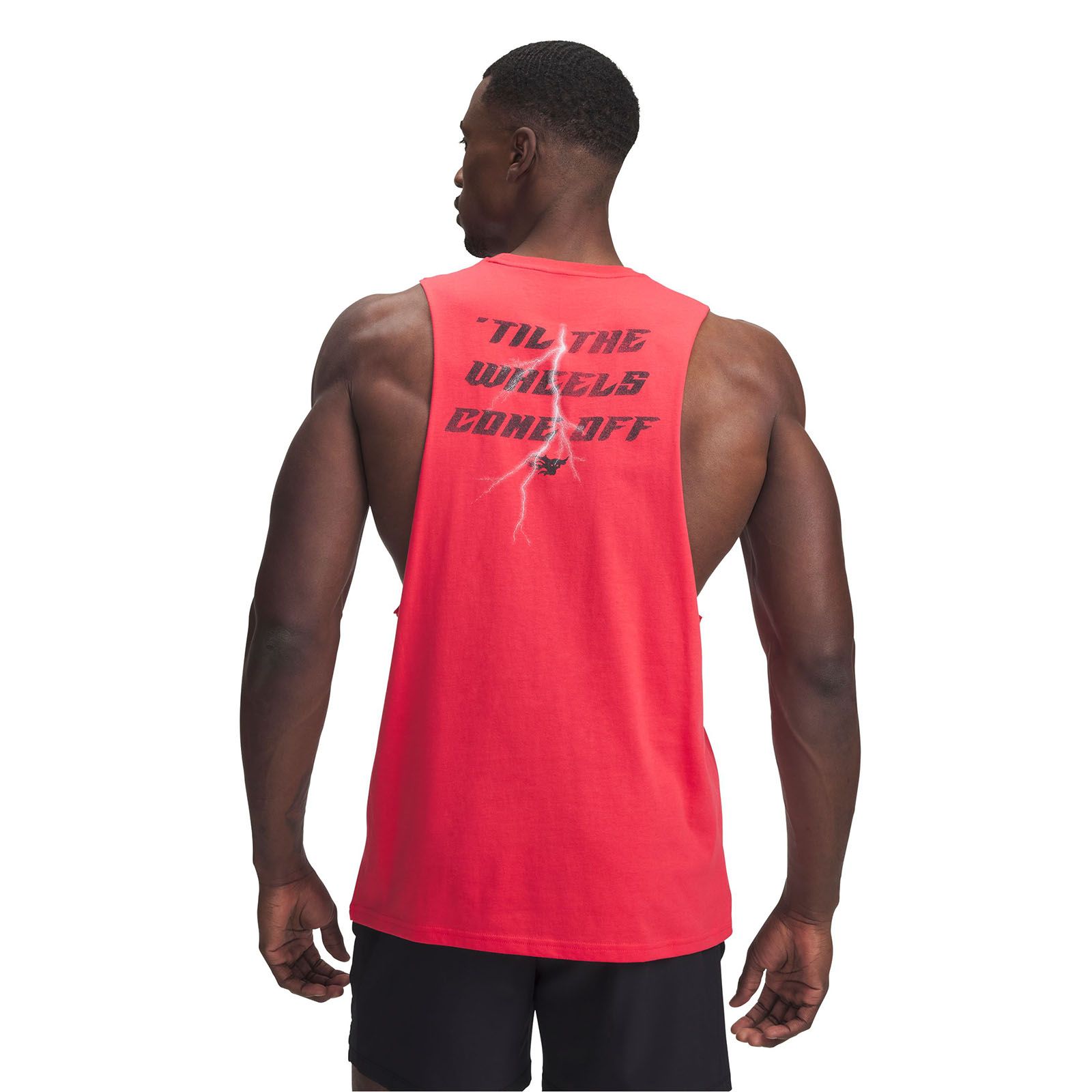 Polera sin mangas Project Rock rojo para hombres Under Armour
