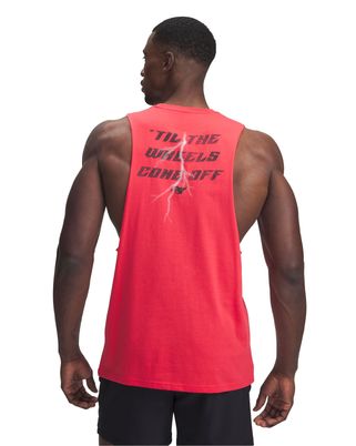 Polera sin mangas Project Rock rojo para hombres Under Armour