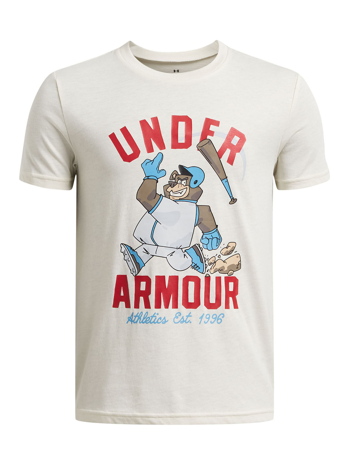 Polera manga corta UA baseball bear café para niños