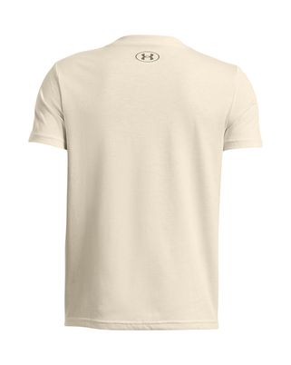 Polera manga corta Under Armour baseball bear café para niños