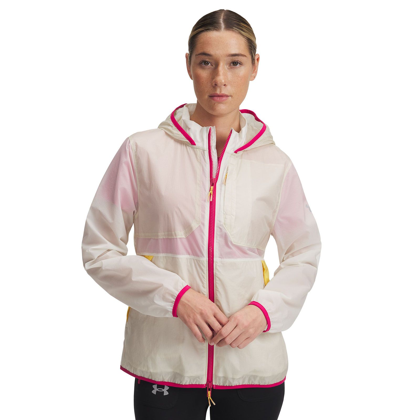Chaqueta Under Armour launch trail café para mujer