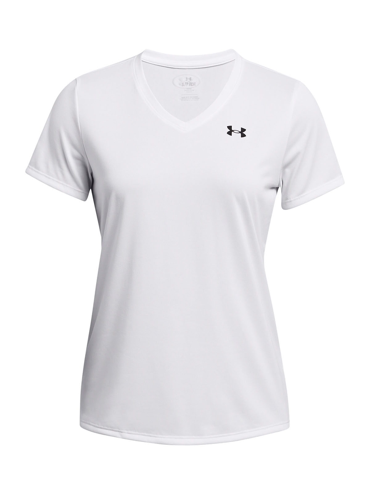 Polera manga corta UA tech blanco para mujer