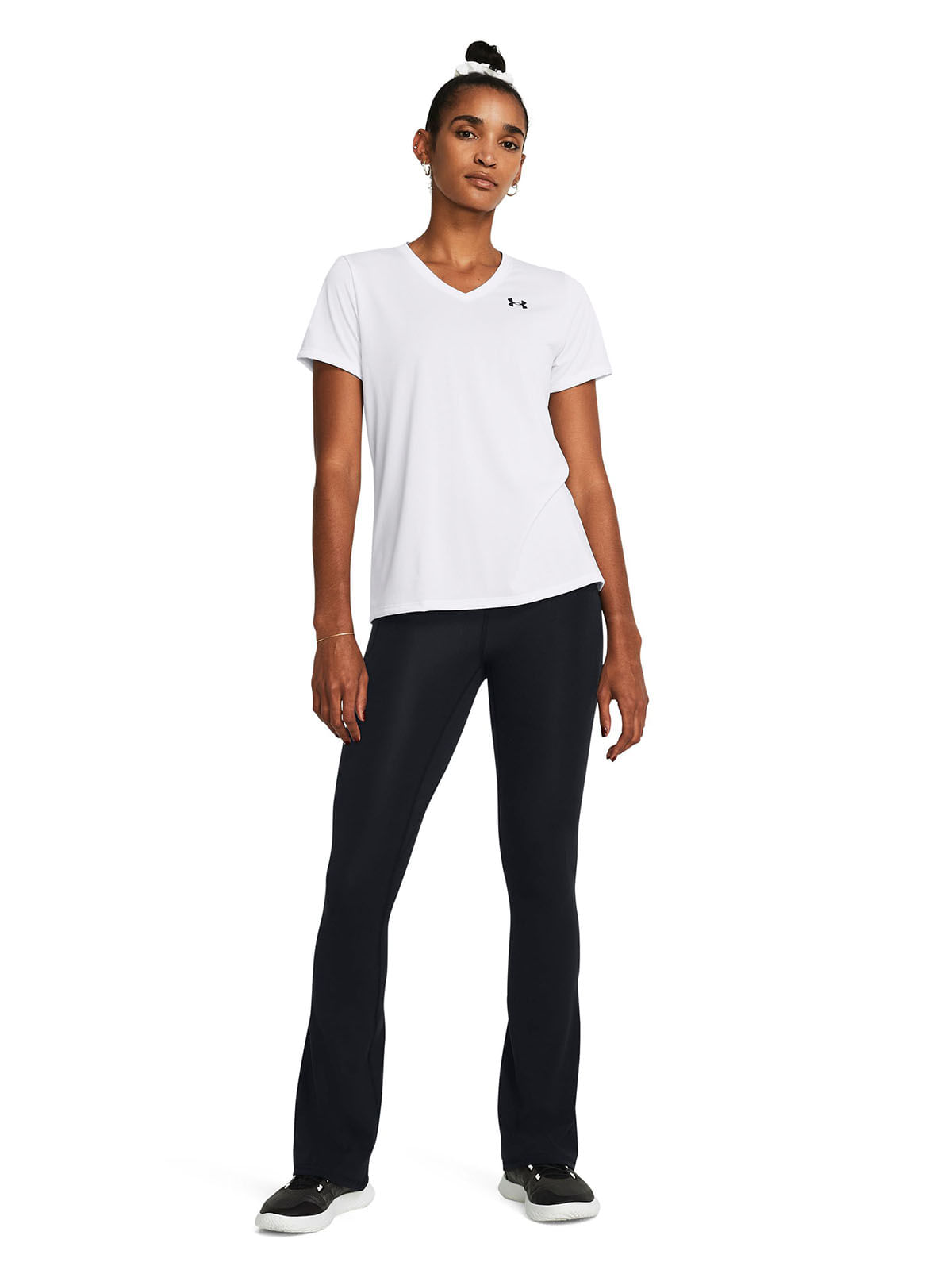 Polera manga corta UA tech blanco para mujer