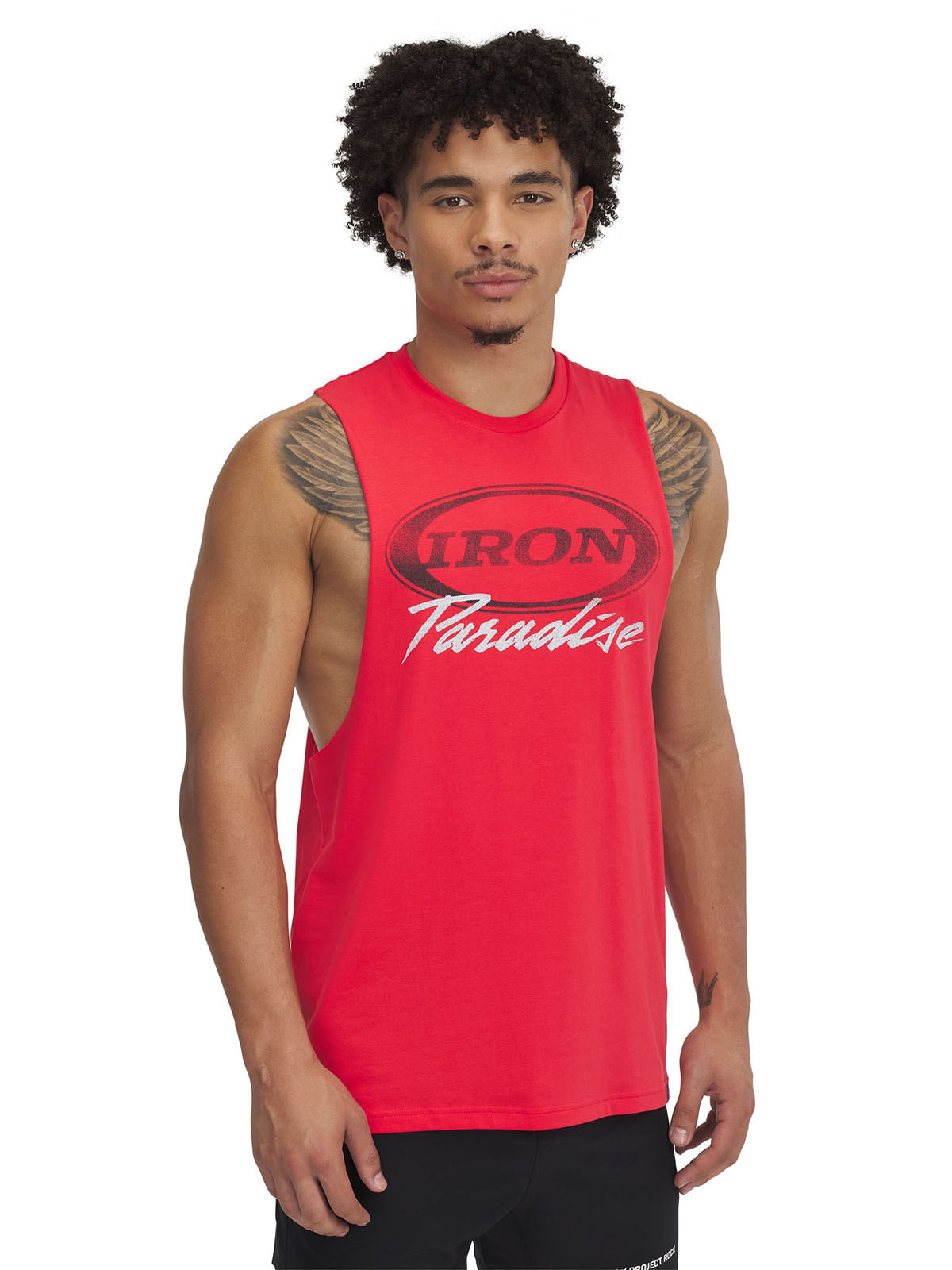 Polera sin mangas Project Rock rojo para hombres