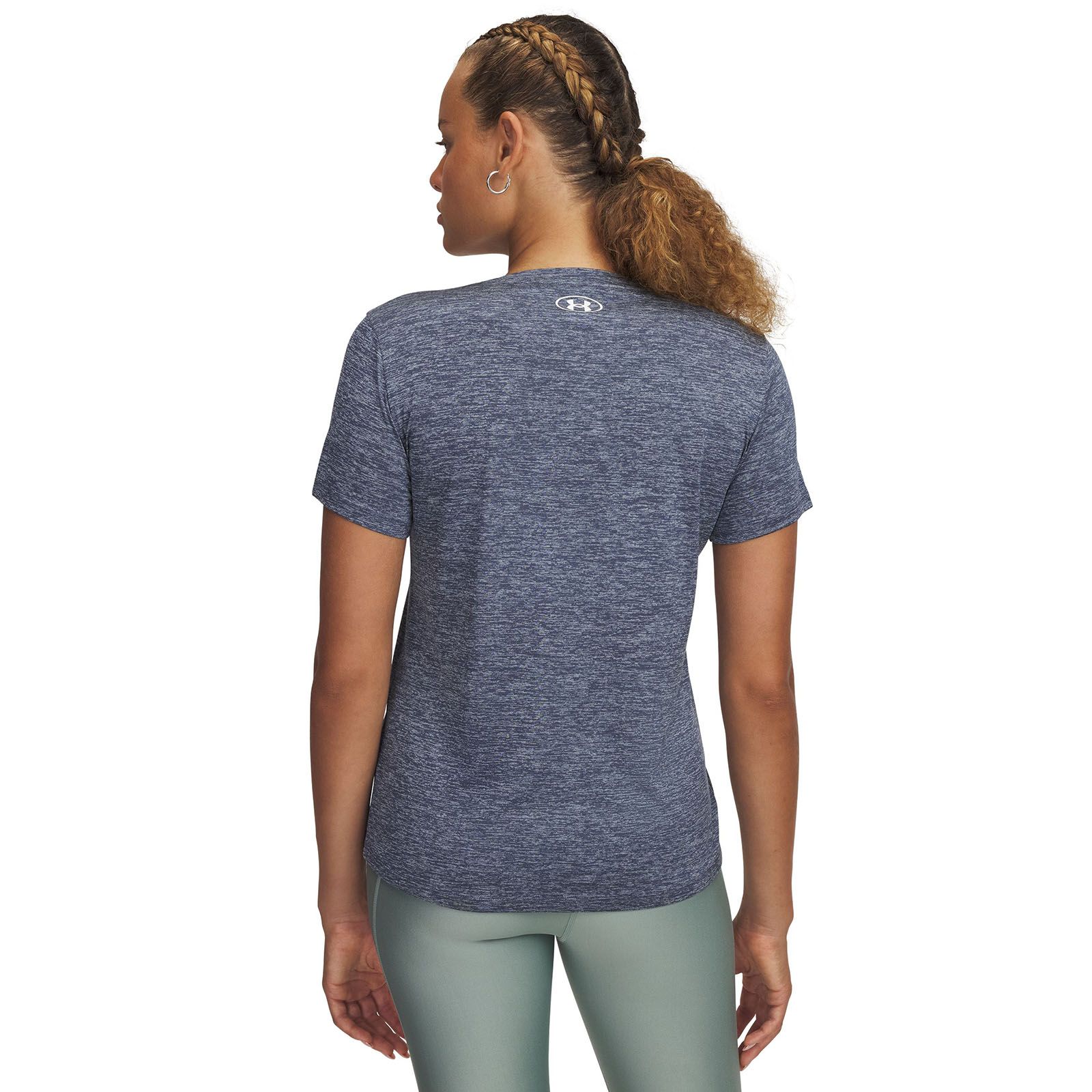 Polera manga corta Under Armour tech twist gris para mujer