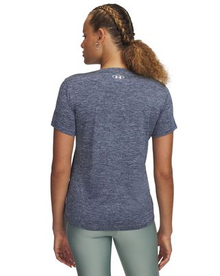 Polera manga corta Under Armour tech twist gris para mujer
